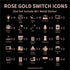 Rose Gold Switch Sticker Labels